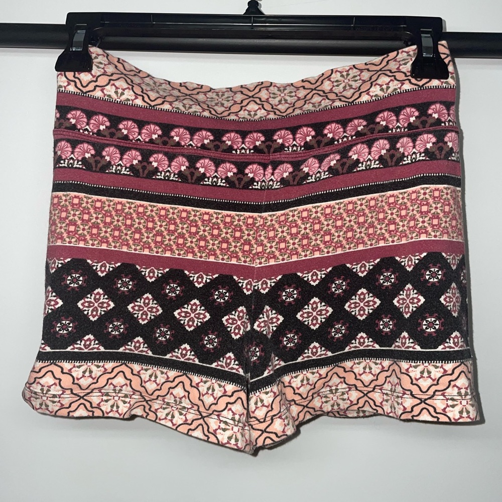 Tribal/Floral Print Charlotte Russe Yoga Shorts